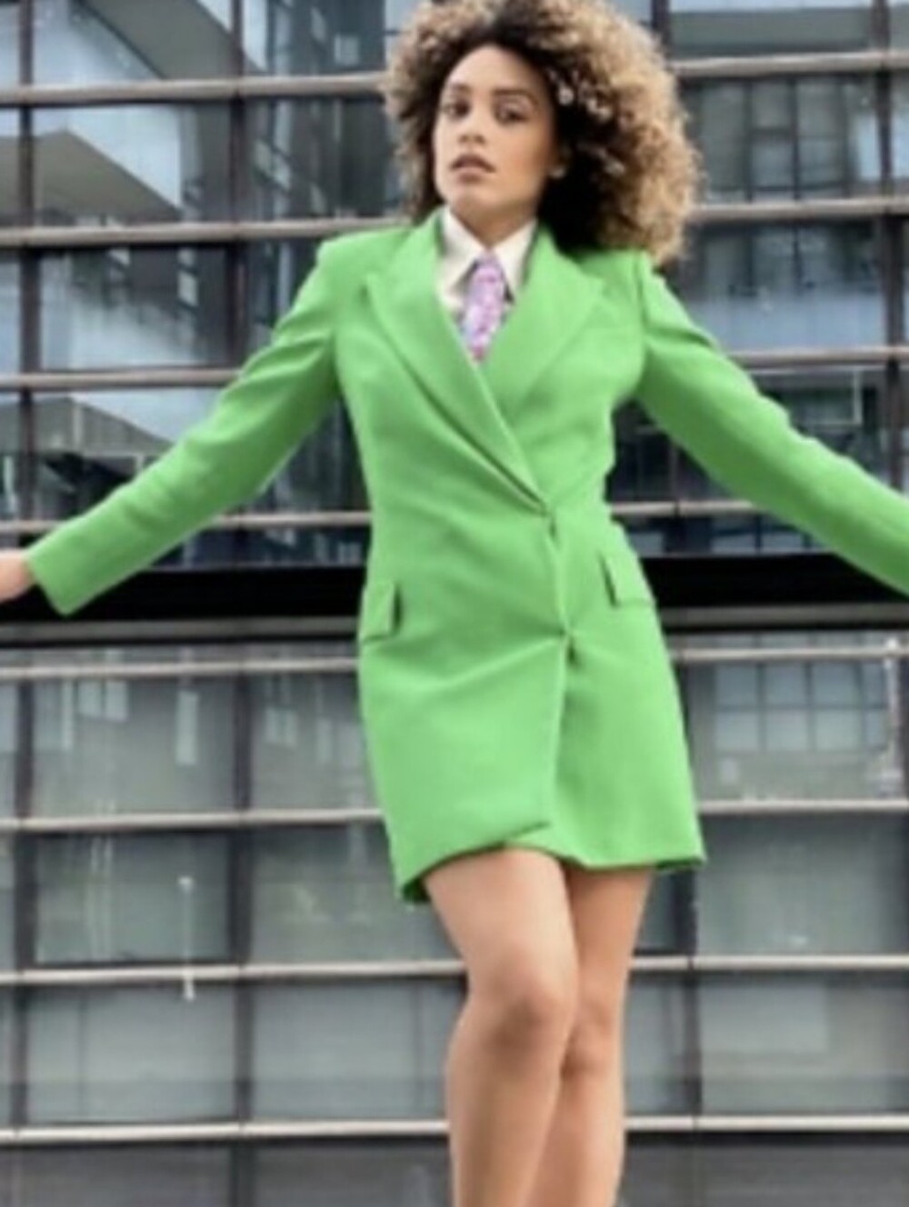 NWT Zara Green Tailored Blazer XL - Picture 7 of 10